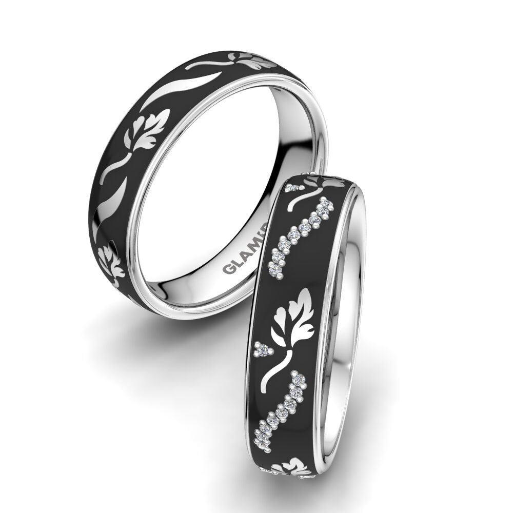 白-钯金 婚戒 Mystic Spring 6 mm