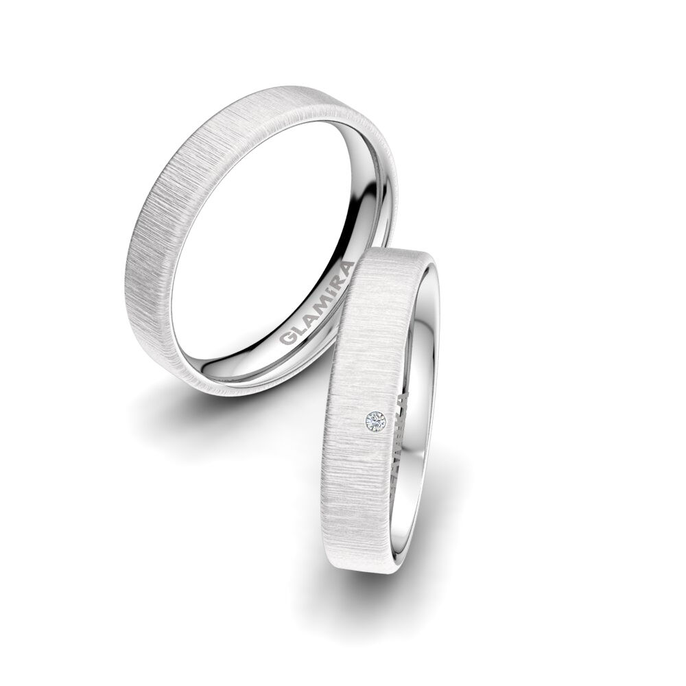 白色K金-14k 情侣戒指 Classic Inspiration 4mm