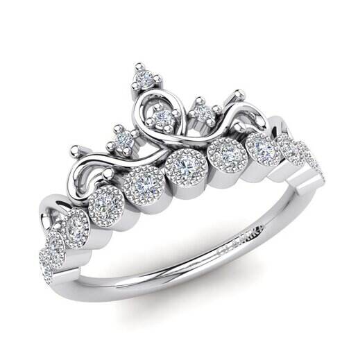 白-钯金 戒指 Mutia