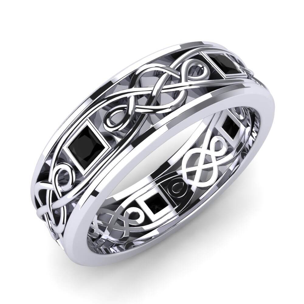 黑钻石 男士戒指 Heroic