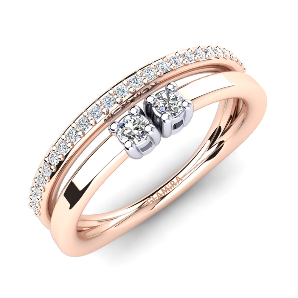 14k 红白K金 戒指 Maclovia