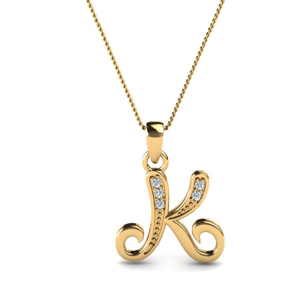 Initials 吊坠 K