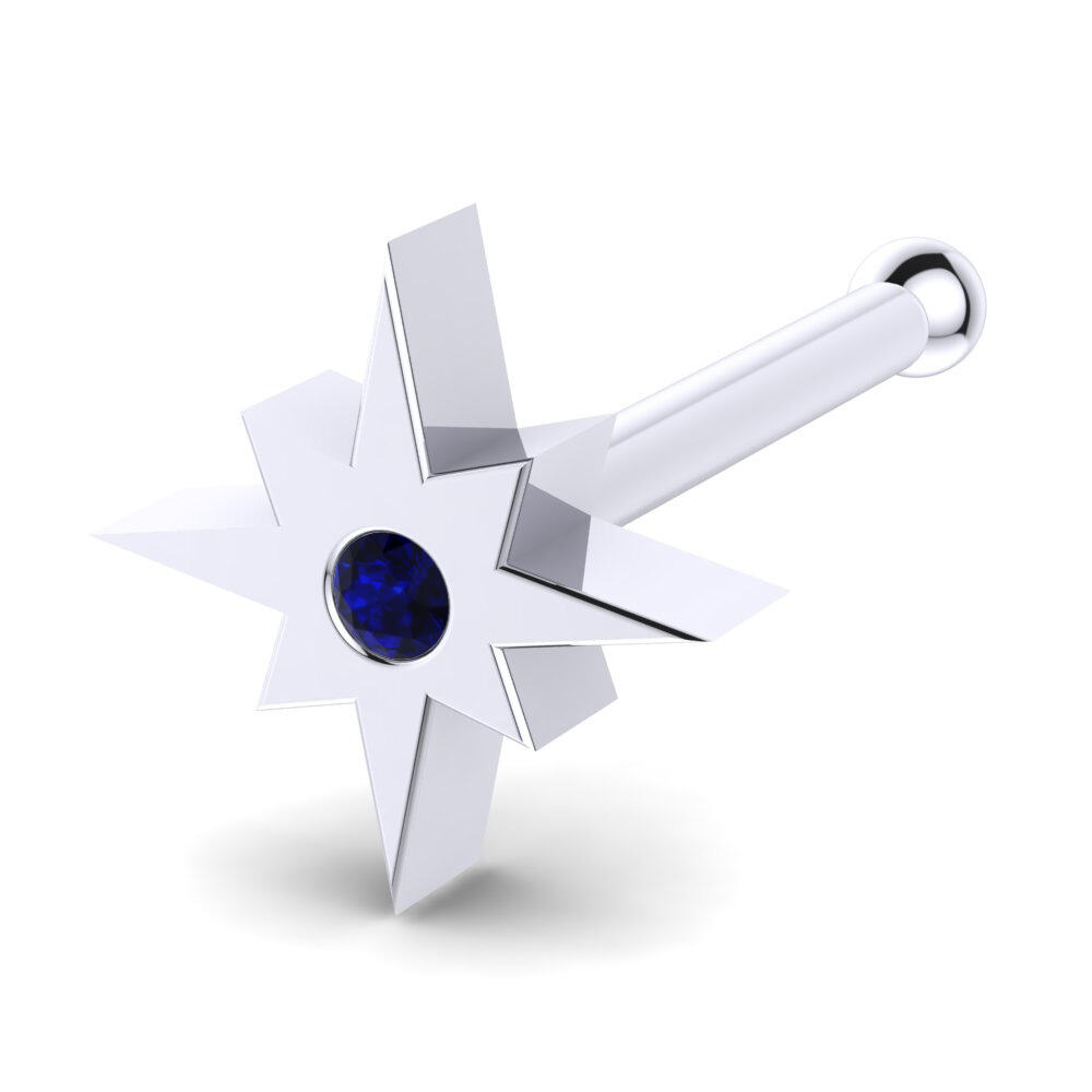 深蓝色氧化锆 鼻针 Dauna