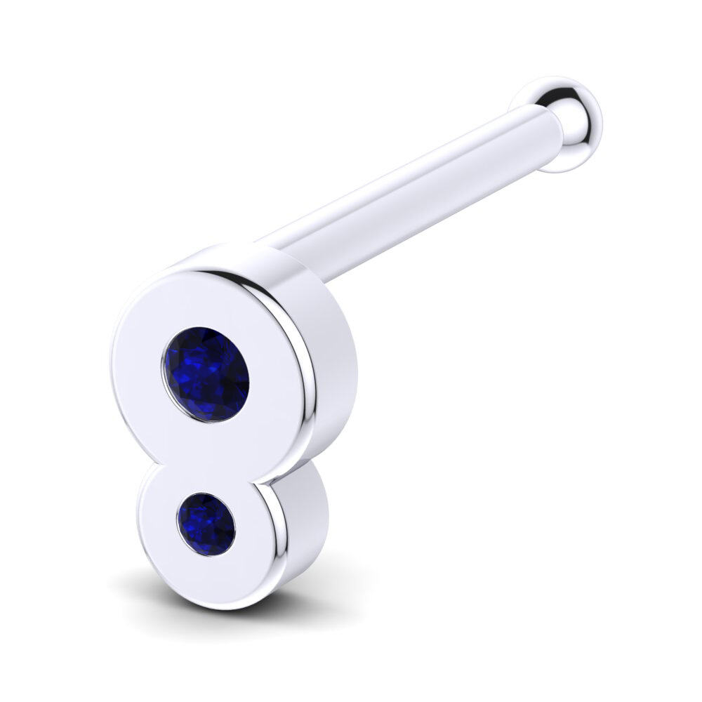 深蓝色氧化锆 鼻针 Jaella