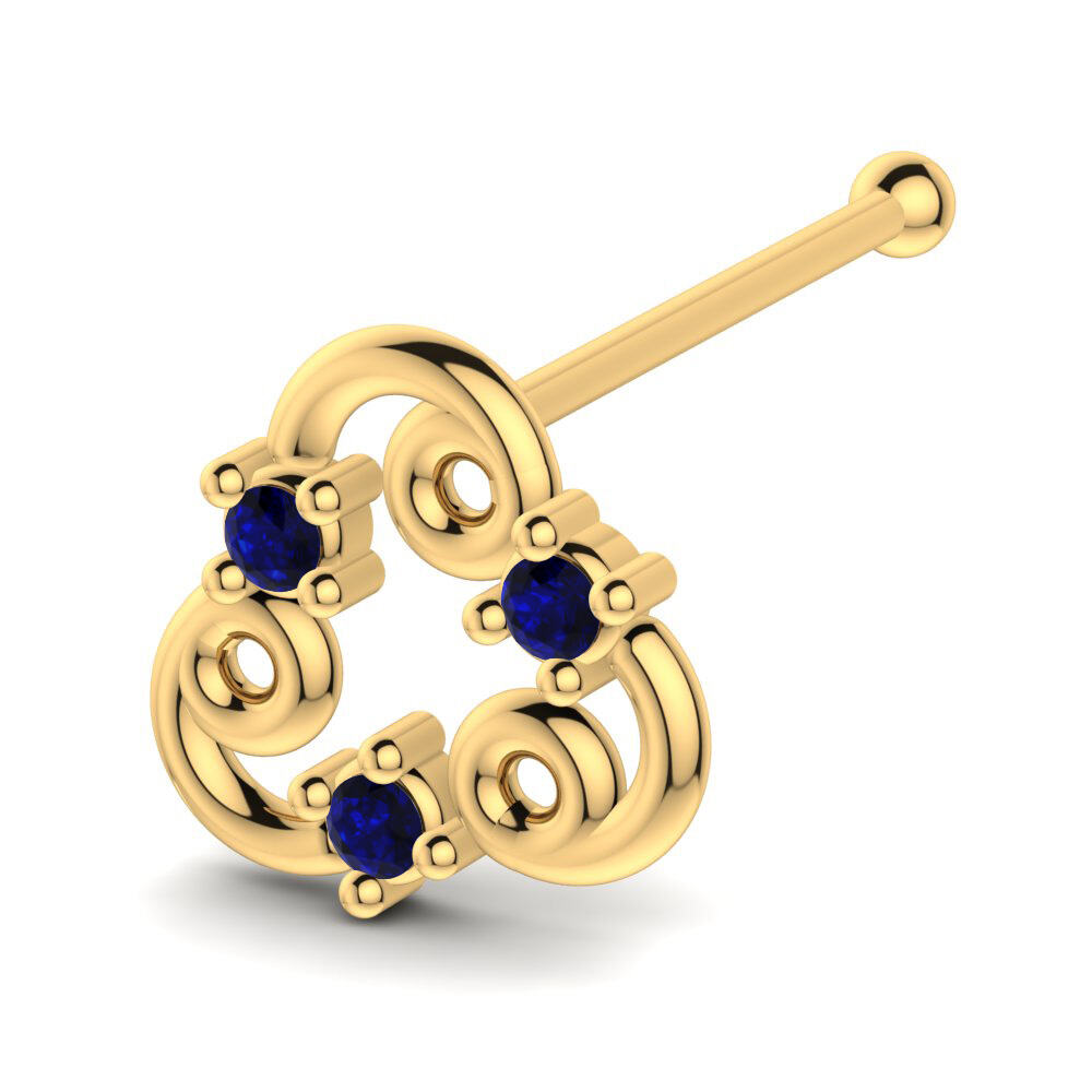 深蓝色氧化锆 鼻针 Lilibeth