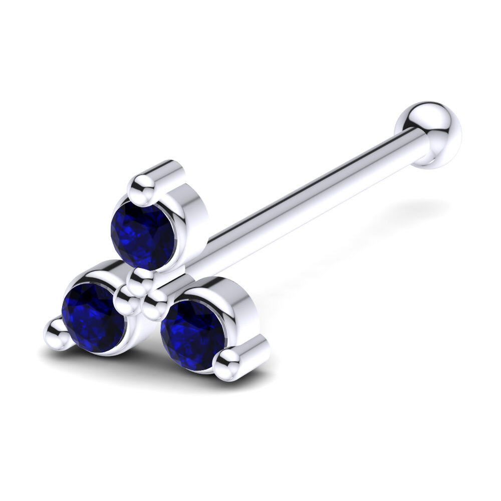 深蓝色氧化锆 鼻针 Magdalia