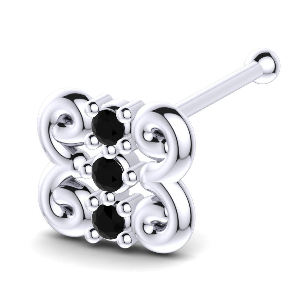 白-银 黑玛瑙 鼻针 Pavlina