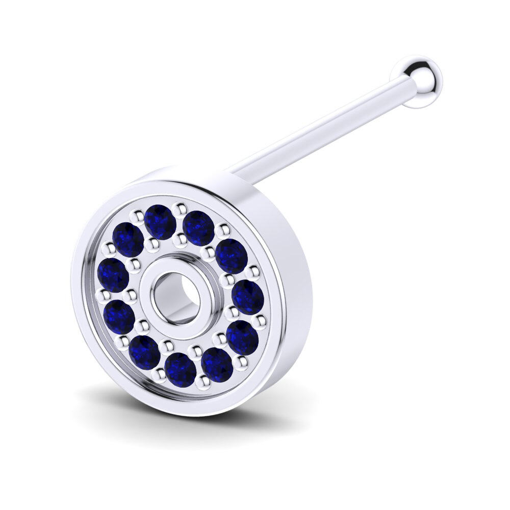 深蓝色氧化锆 鼻针 Vivijan