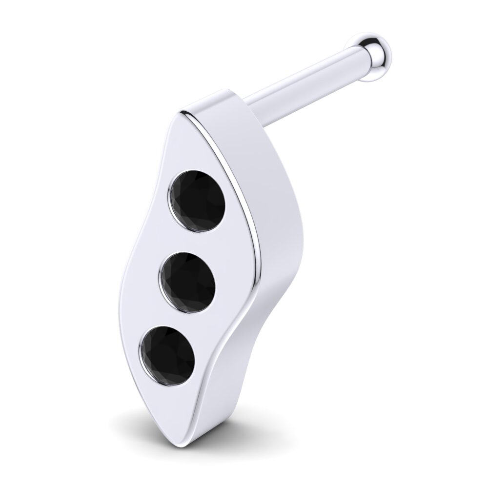 白-银 黑玛瑙 鼻针 Cruzita