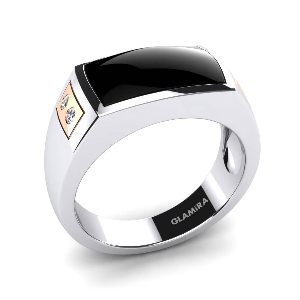 18k 红白K金 男士戒指 Forte