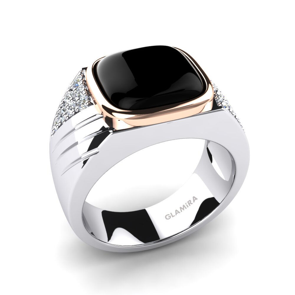 18k 红白K金 男士戒指 Grande