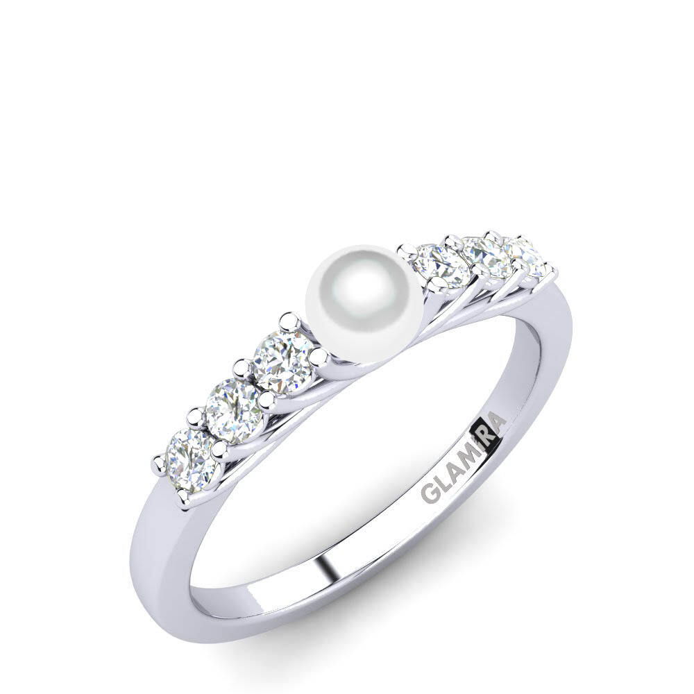 白色K金-18k 实验室培育钻石 戒指 Delma Ø4 mm