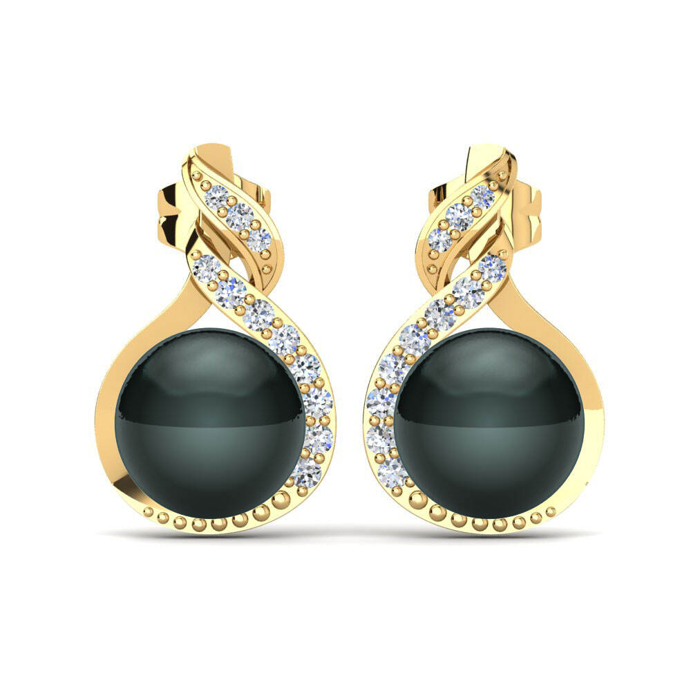 黄色K金-9k 女士耳环 Novalie Ø10 mm
