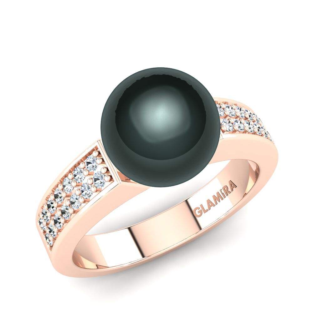 玫瑰金-18k 实验室培育钻石 戒指 Opium Ø8 mm