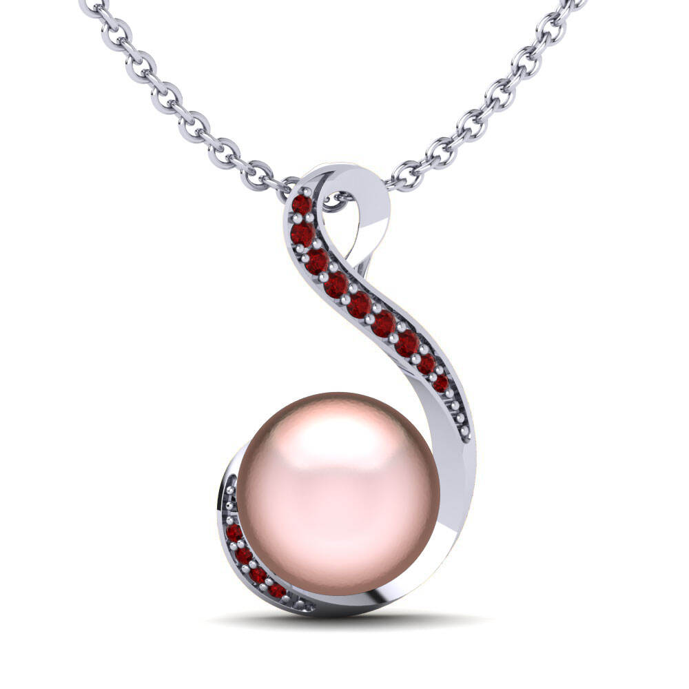 白-钯金 女士吊坠 Elvira Ø10 mm