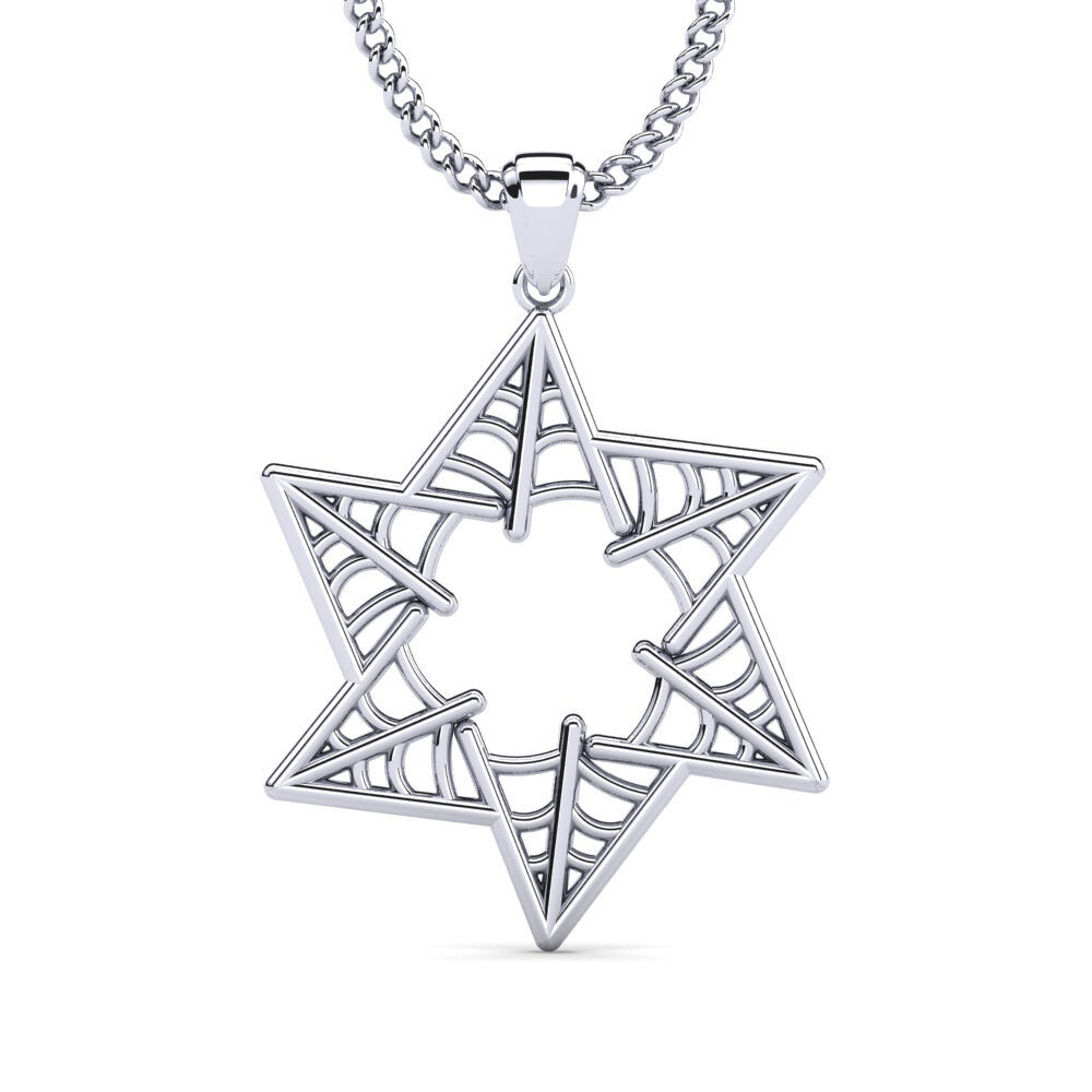 白色K金-9k 吊坠 Flatey