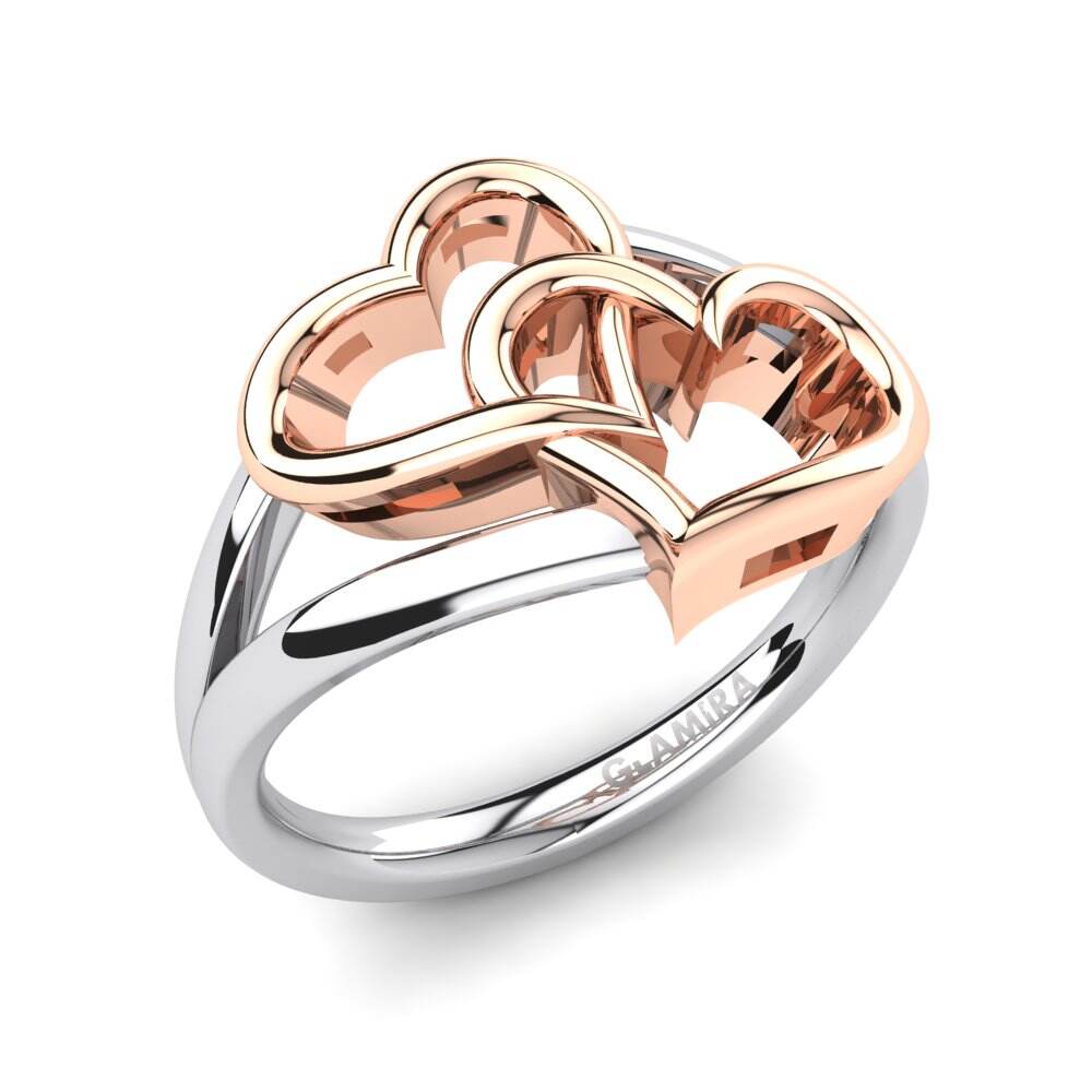 红白K金-14k 戒指 Corazon