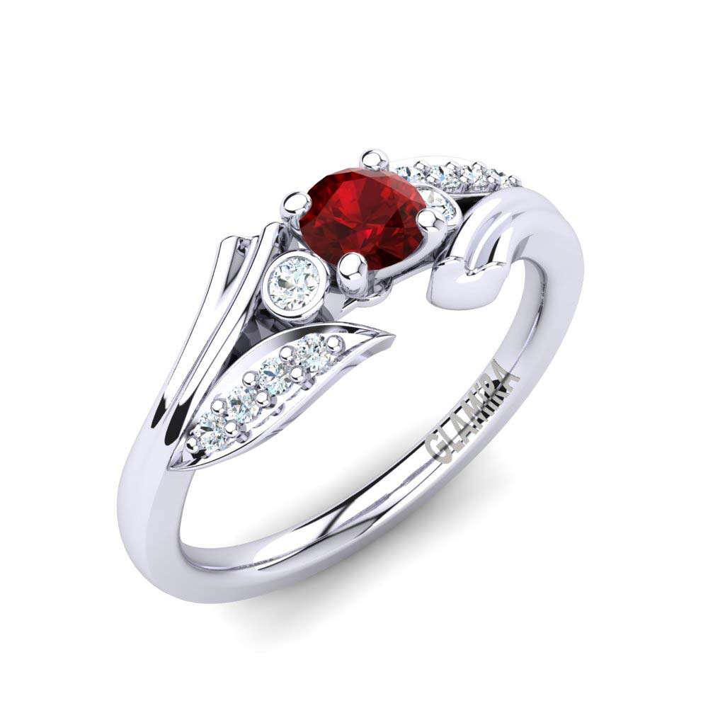 红宝石 订婚戒指 Agnella 0.25 crt