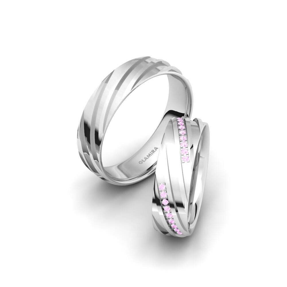 粉红色蓝宝石 婚戒 Alluring Meeting 6mm