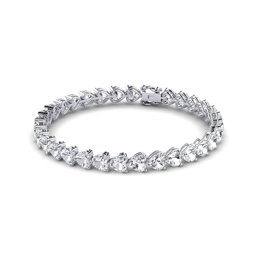 白色K金-14k 白锆石 女士手链 Rines