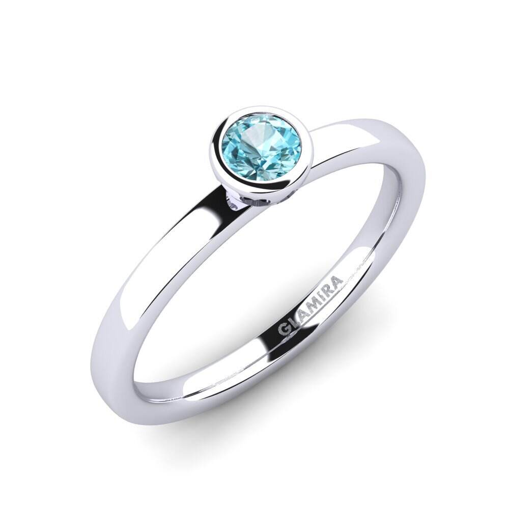 蓝锆石 订婚戒指 Bridal Passion 0.25crt