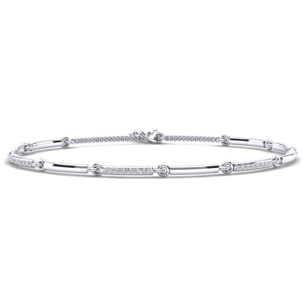 白色K金-14k 钻石 - 宝石 女士手链 Caleigh