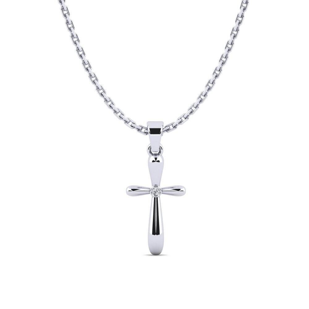 白-银 女士吊坠 Carica