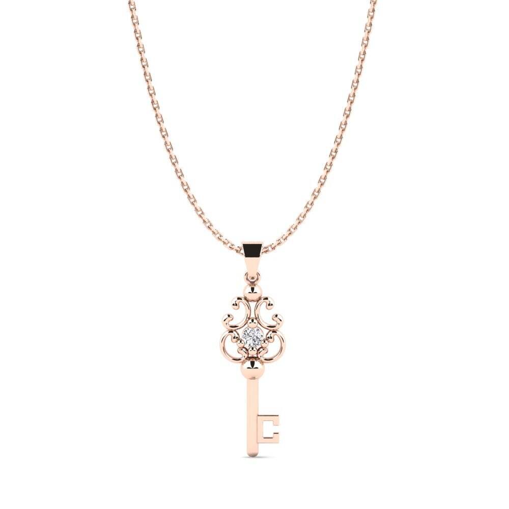玫瑰金-18k 女士吊坠 Chunar