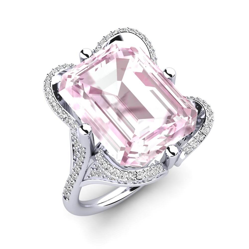 白-钯金 紫锂辉石 戒指 Clare