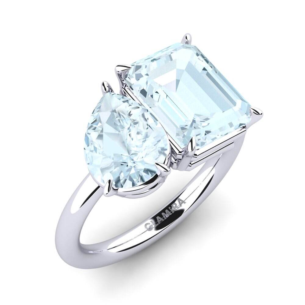 海蓝宝石 订婚戒指 Damion