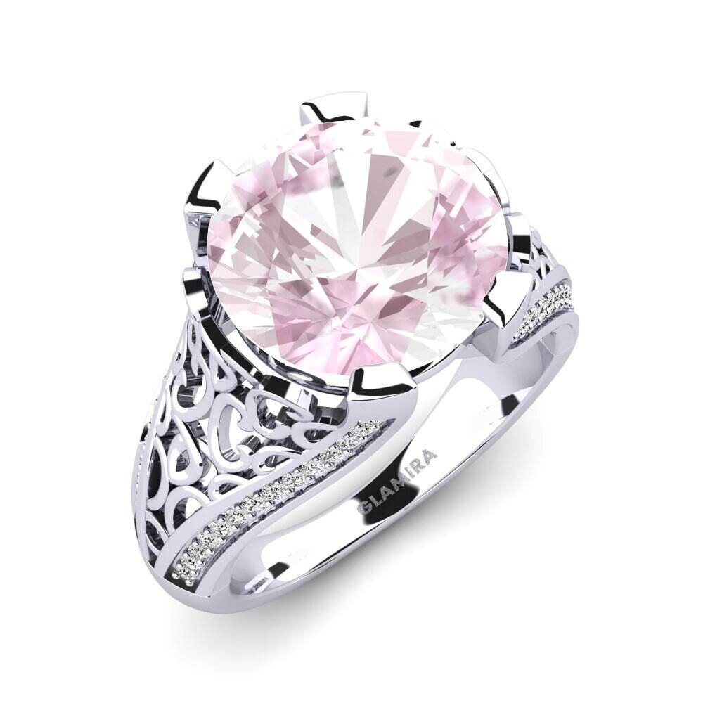 白-钯金 紫锂辉石 戒指 Danette