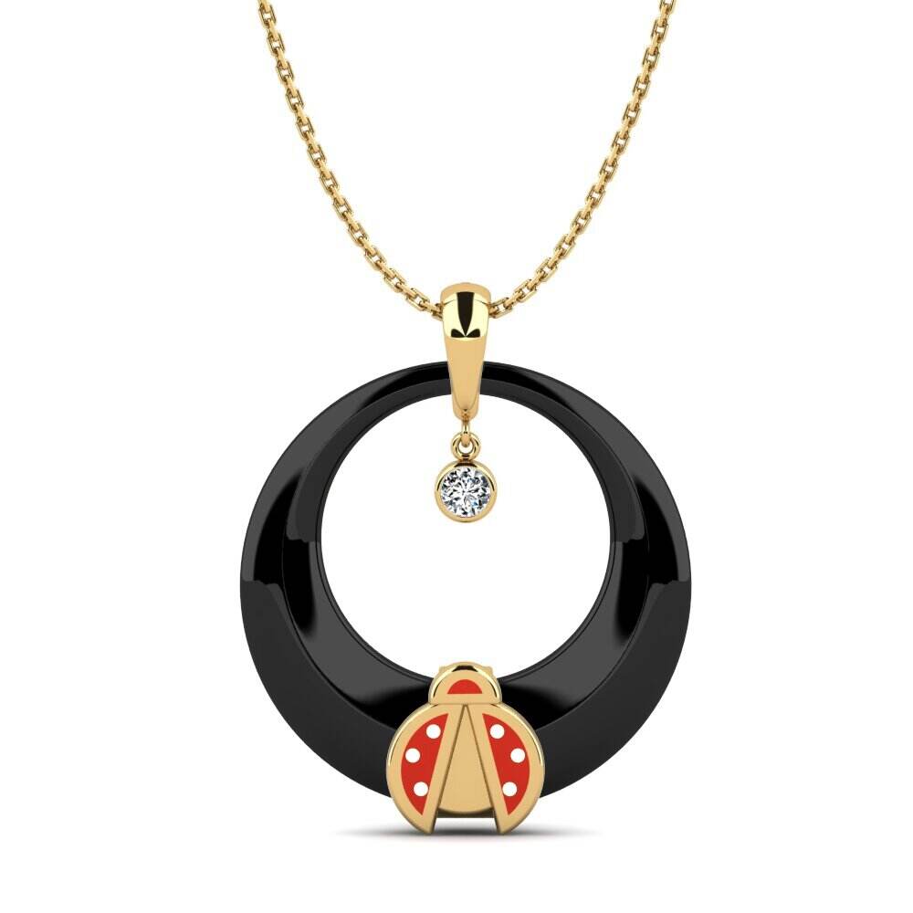 黄色K金-18k 女士吊坠 Daron