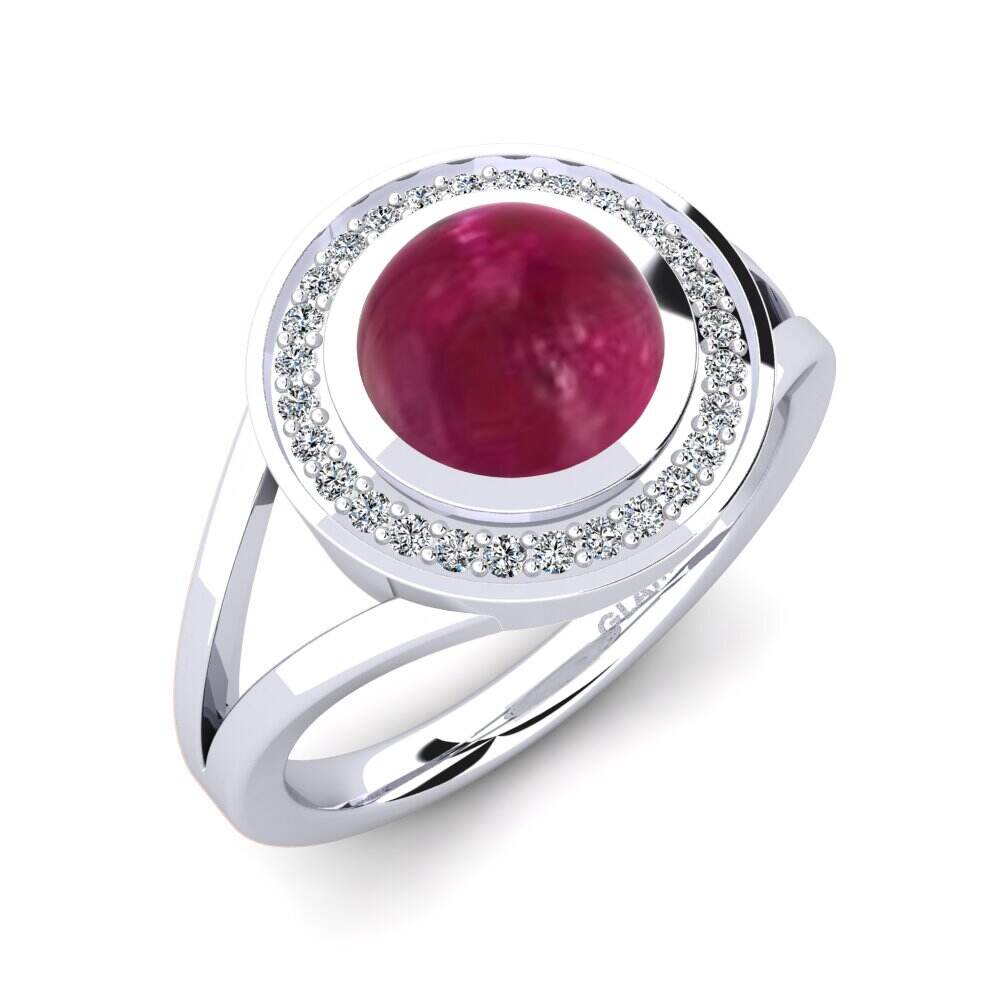 圆形凸圆宝石 戒指 Elonna