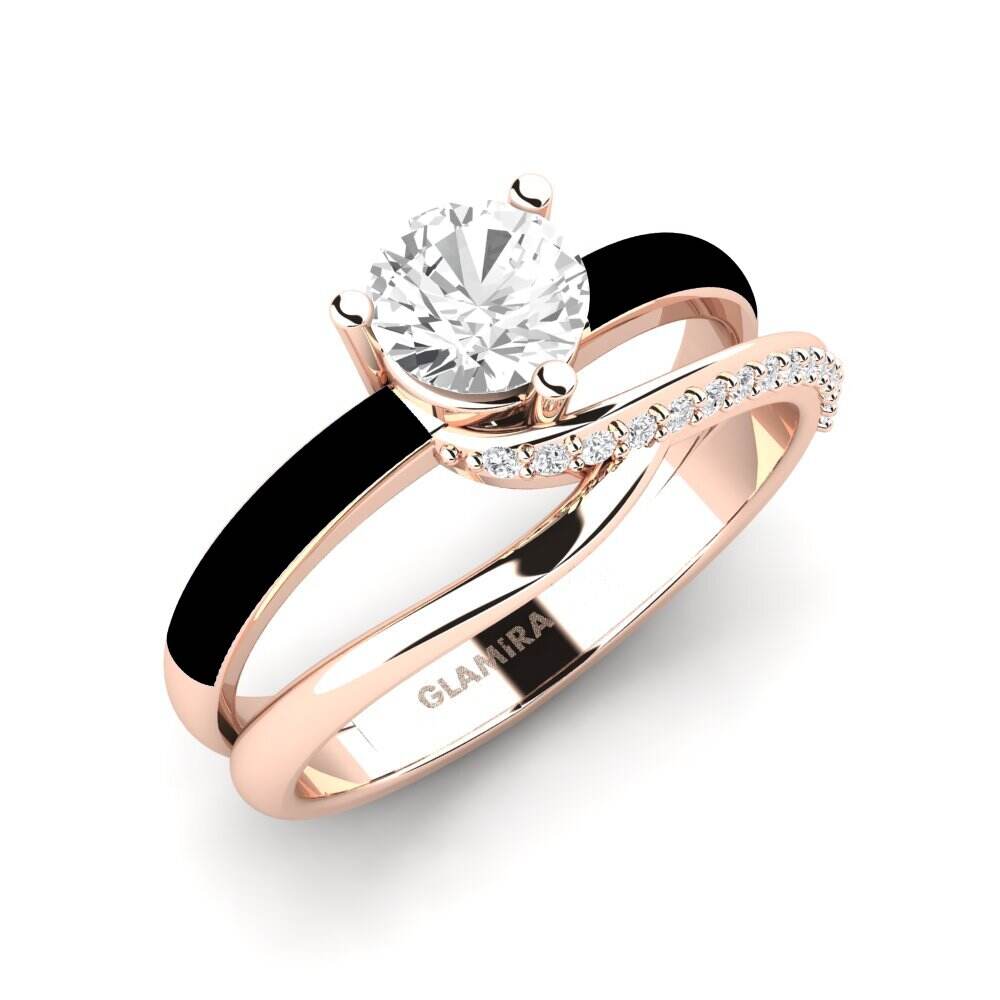 白色蓝宝石 订婚戒指 Everg