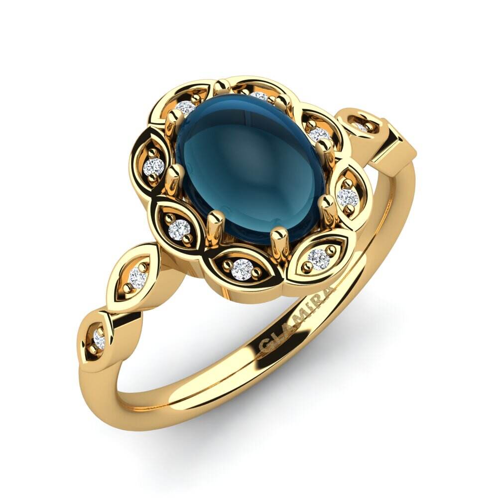 卡波雄伦敦蓝托帕石 戒指 Floressa