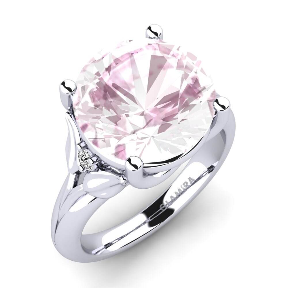 白-钯金 紫锂辉石 戒指 Florrie