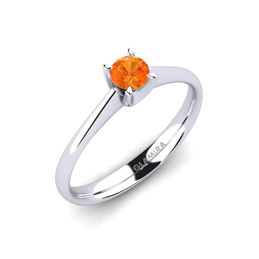 橙色蓝宝石 订婚戒指 Gandolfa