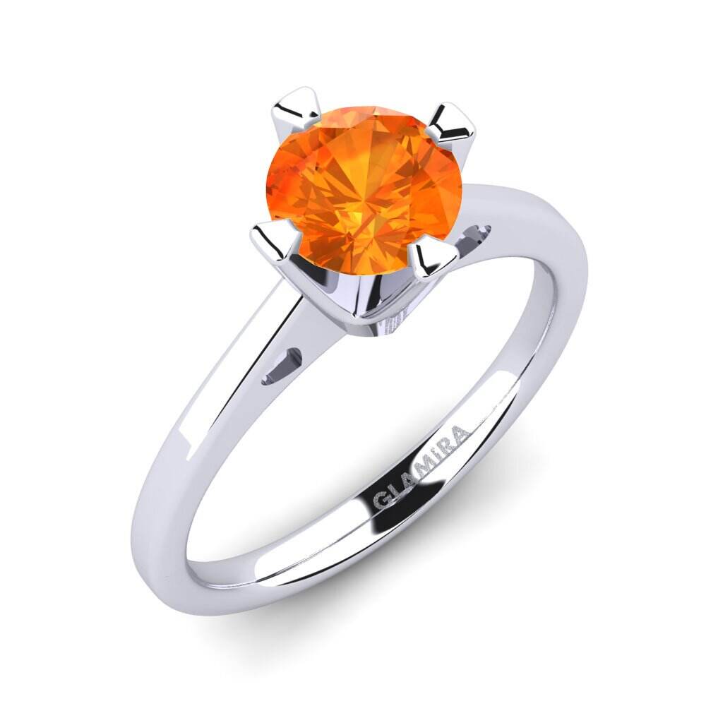 橙色蓝宝石 订婚戒指 Gervasia 1.0 crt