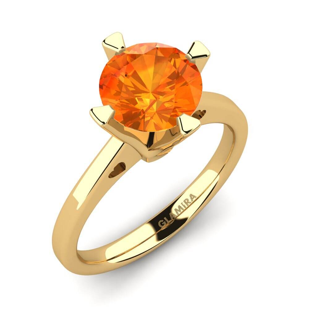 橙色蓝宝石 订婚戒指 Gervasia 2.0 crt