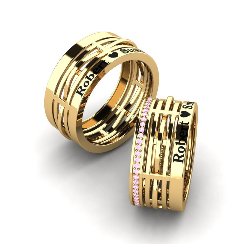 粉红色蓝宝石 婚戒 Splendid Flirt