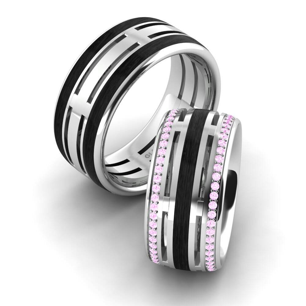 粉红色蓝宝石 婚戒 Confident Luxury 10 mm