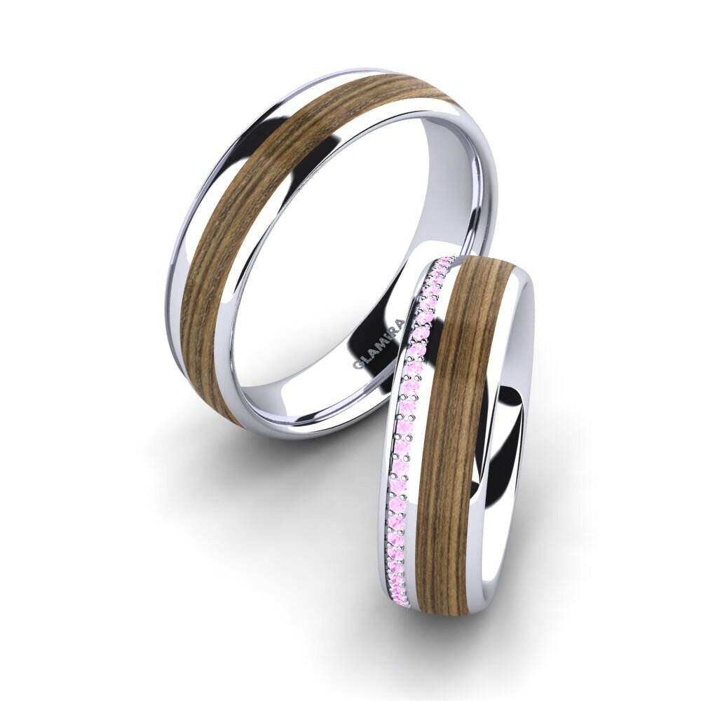 粉红色蓝宝石 婚戒 Peaceful Twinkle 6 mm