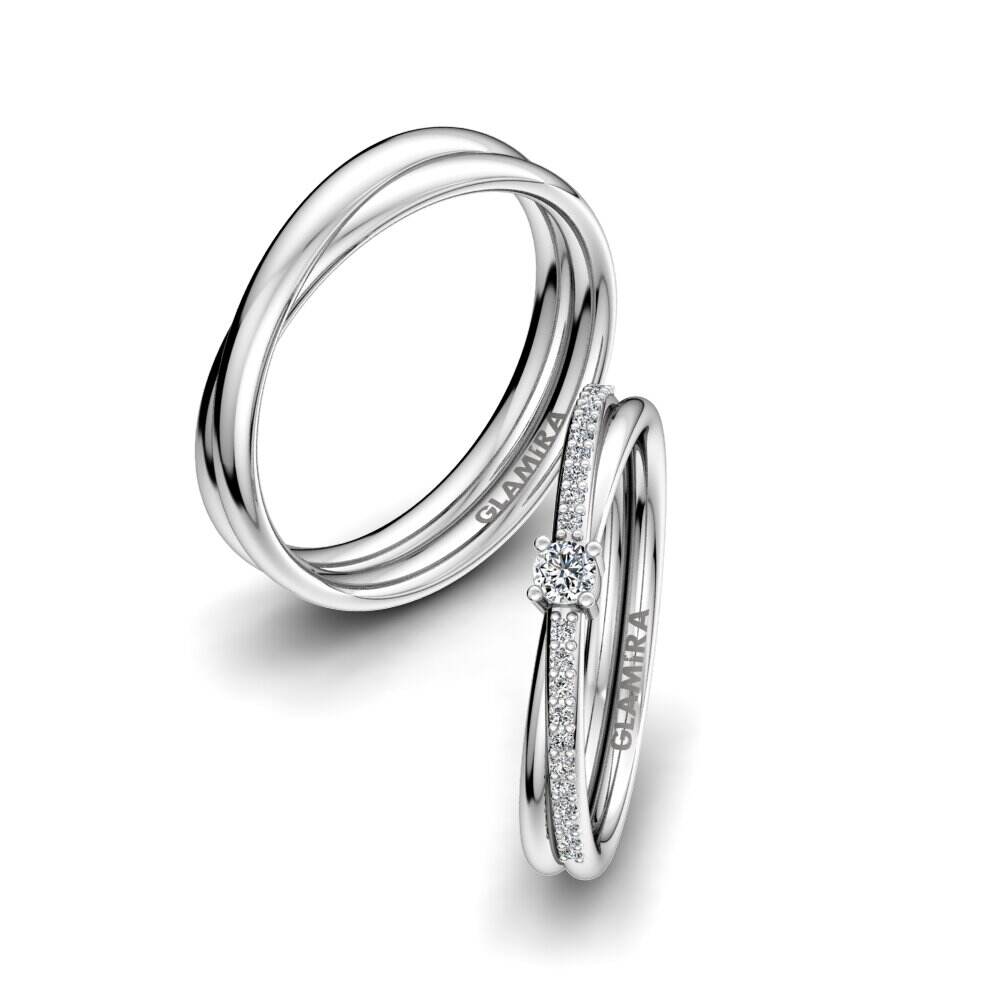 白色K金-14k 情侣戒指 Infinite Anticipation