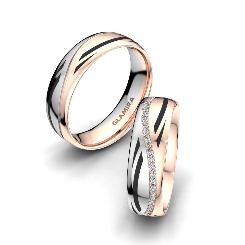 14k 红白K金 婚戒 Infinite Choice 6 mm