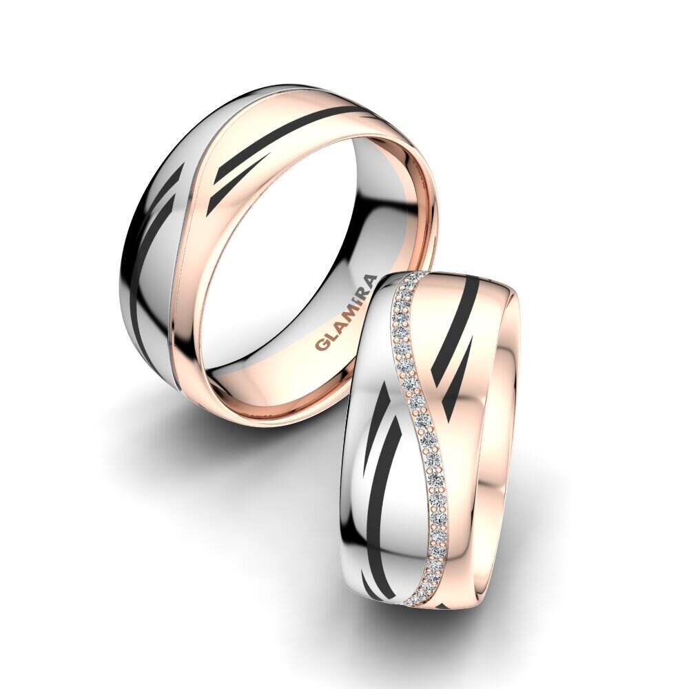 14k 红白K金 婚戒 Infinite Choice 8 mm