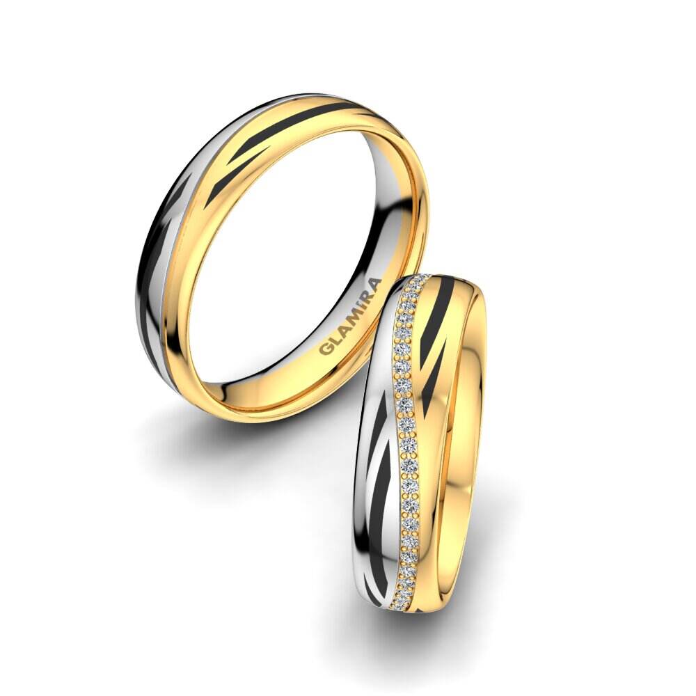 9k 黄白K金 婚戒 Infinite Choice 5 mm