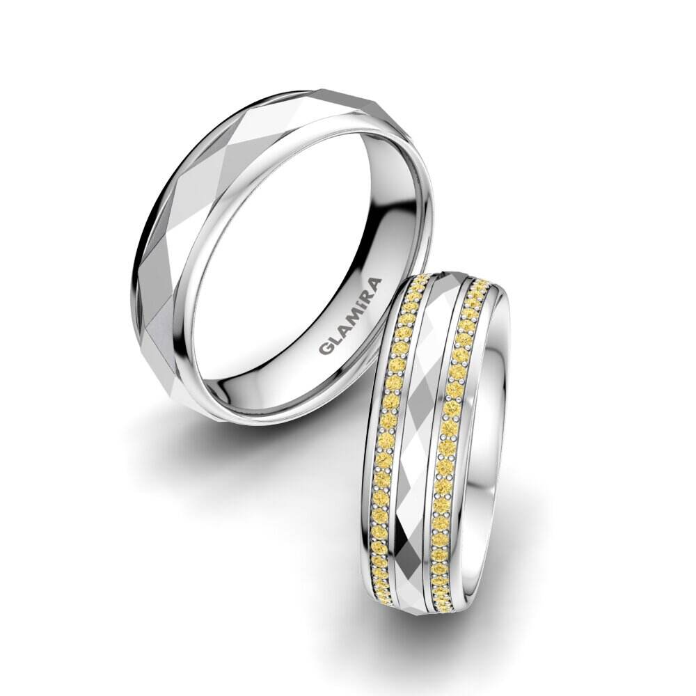 黄色钻石 婚戒 Infinite Fame 6 mm