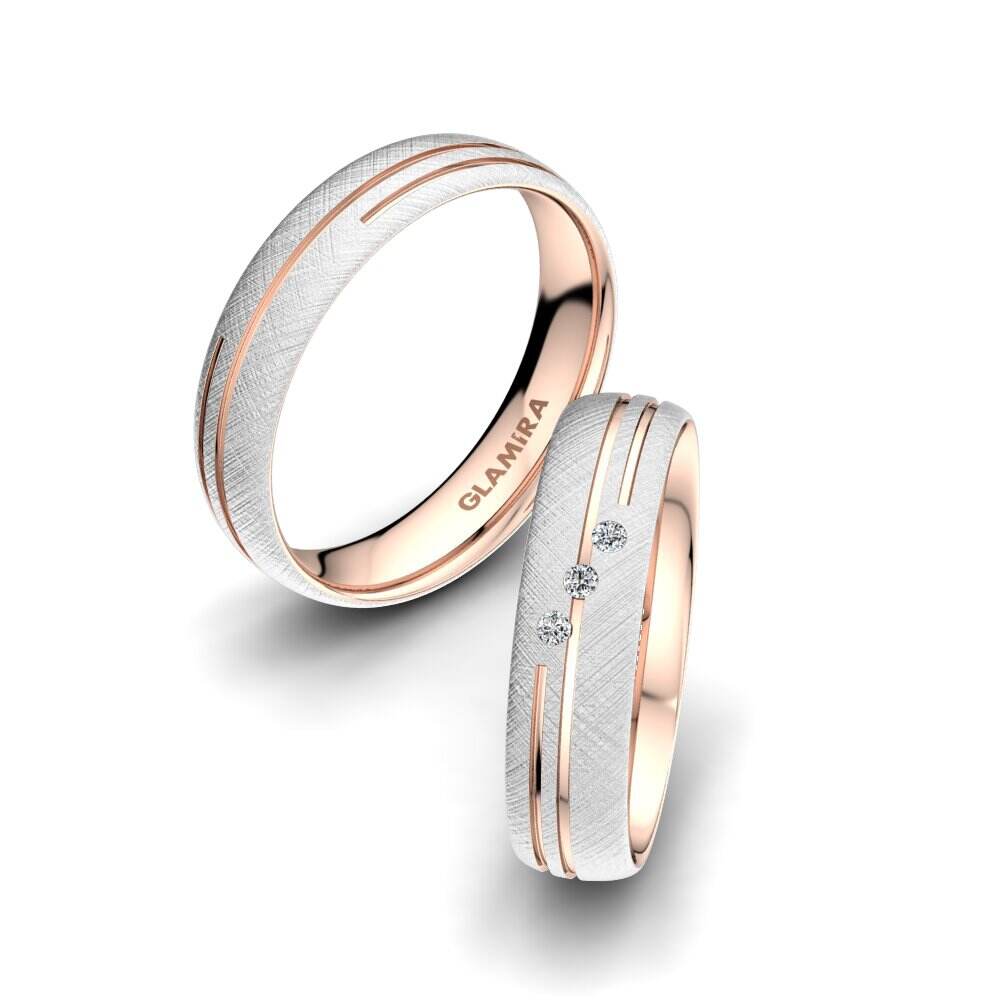 红白K金-14k 婚戒 Exotic Tile 5 mm