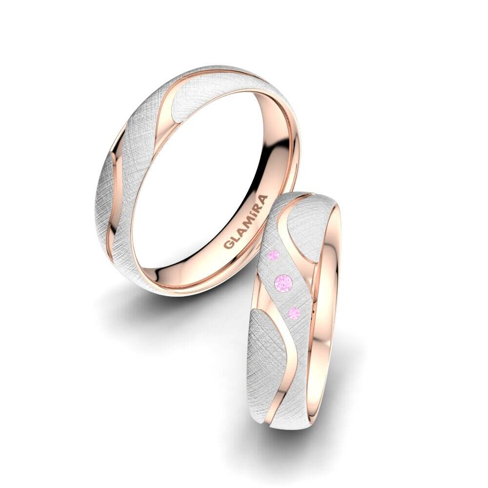 粉红色蓝宝石 婚戒 Elegant Touch 5 mm