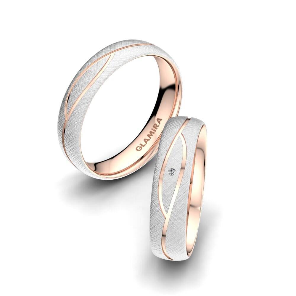 红白K金-14k 婚戒 Bright Set 5 mm